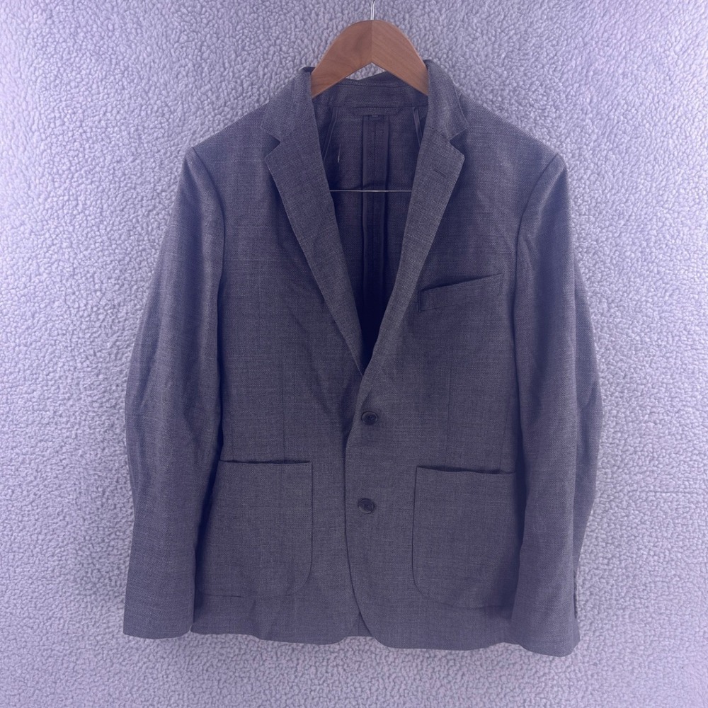 Bonobos Mens Vitale Barberis Canonico Grey Wool Slim Fit Blazer Sport Coat 36S